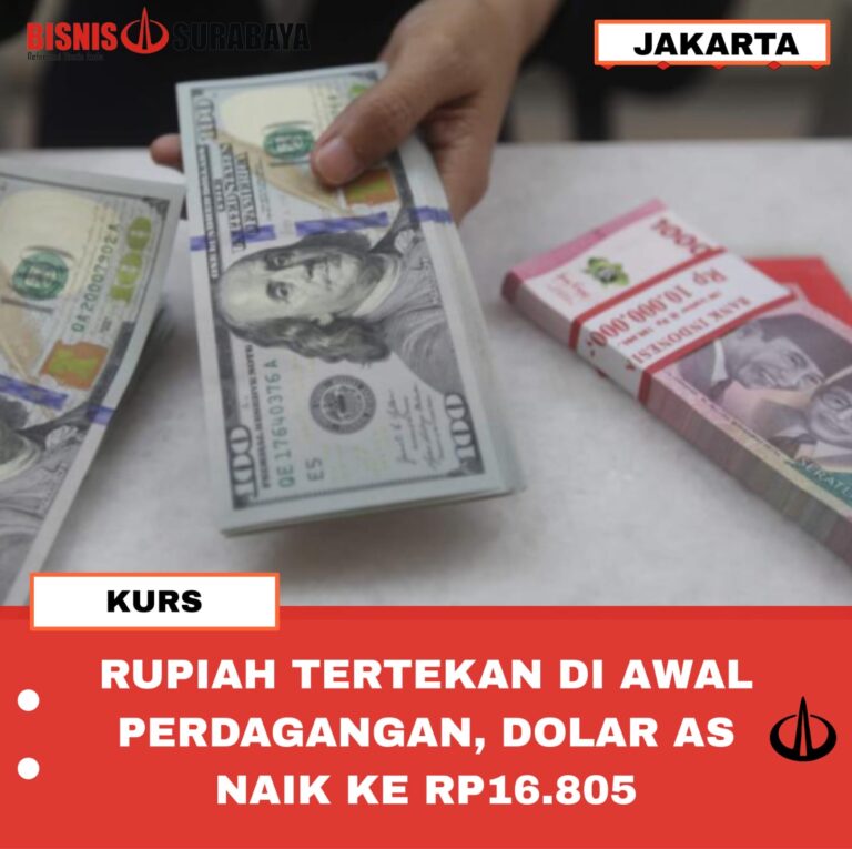 RUPIAH TERTEKAN DI AWAL PERDAGANGAN, DOLAR AS NAIK KE RP16.805