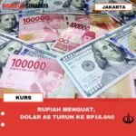 RUPIAH MENGUAT, DOLAR AS TURUN KE RP16.840