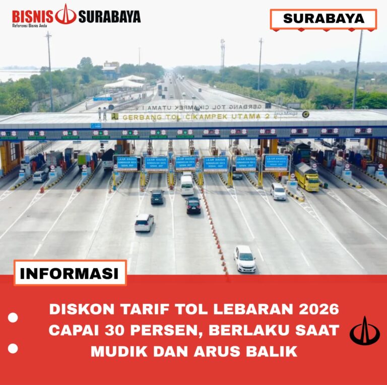 DISKON TARIF TOL LEBARAN 2026 CAPAI 30 PERSEN, BERLAKU SAAT MUDIK DAN ARUS BALIK