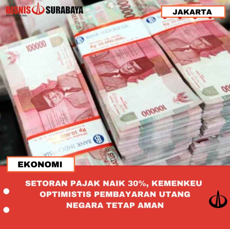 SETORAN PAJAK NAIK 30%, KEMENKEU OPTIMISTIS PEMBAYARAN UTANG NEGARA TETAP AMAN