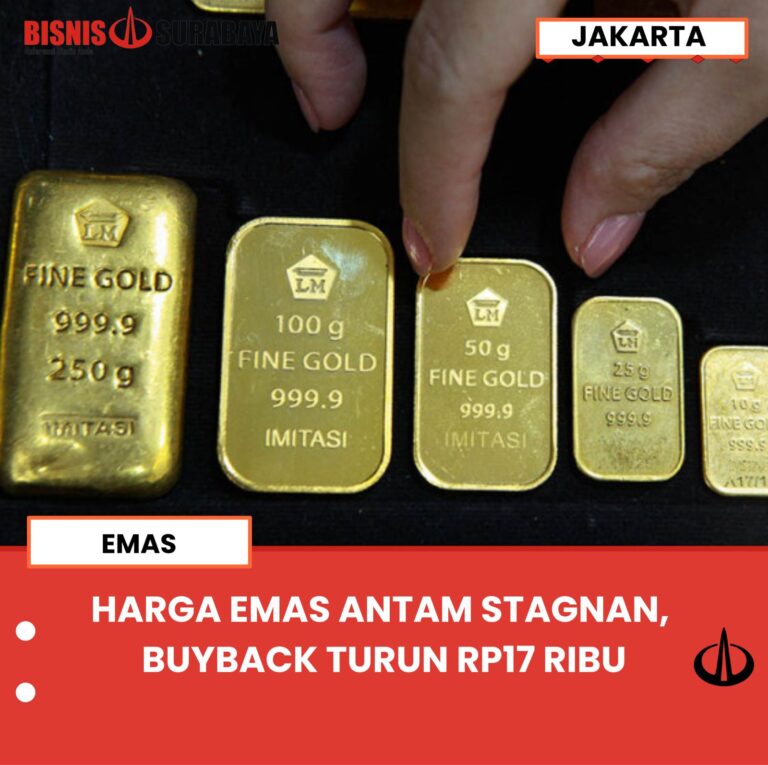 HARGA EMAS ANTAM STAGNAN, BUYBACK TURUN RP17.000