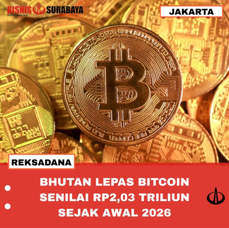 BHUTAN LEPAS BITCOIN SENILAI RP2,03 TRILIUN SEJAK AWAL 2026