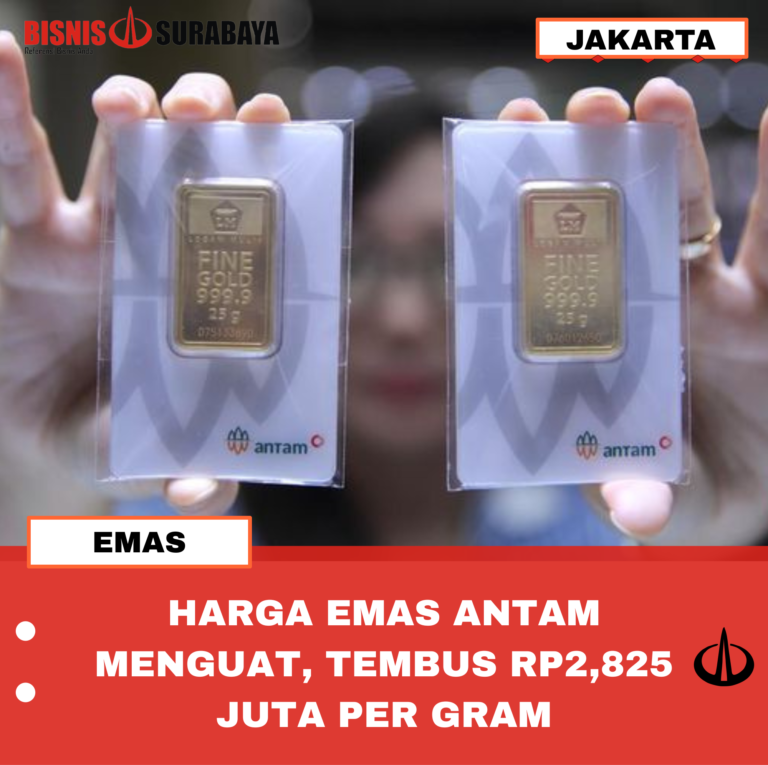 HARGA EMAS ANTAM MENGUAT, TEMBUS RP2,825 JUTA PER GRAM