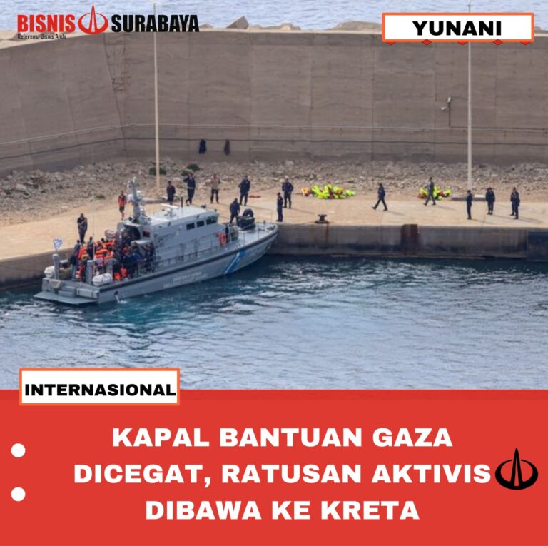 KAPAL BANTUAN GAZA DICEGAT, RATUSAN AKTIVIS DIBAWA KE KRETA