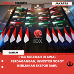 IHSG MELEMAH DIAWAL PERDAGANGAN, INVESTOR SOROT KEBIJAKAN EKSPOR BARU