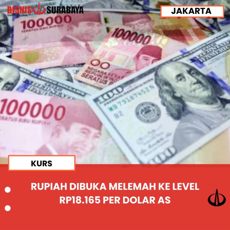 RUPIAH DIBUKA MELEMAH KE LEVEL RP18.165 PER DOLAR AS