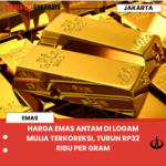 HARGA EMAS ANTAM DI LOGAM MULIA TERKOREKSI, TURUN RP32 RIBU PER GRAM